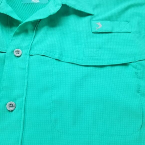 Reel Legends Fishing Shirt Men's Medium Mariner Button Up Short Sleeve Vented - Picture 7 of 7